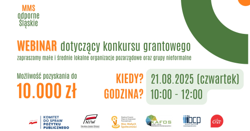 "MMS - odporne Śląskie" - Moc Małych Społeczności - webinar