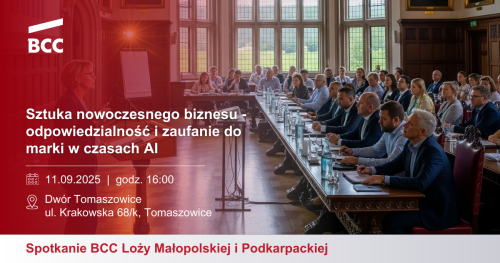 Sztuka Nowoczesnego Biznesu - Odpowiedzialność i Zaufanie do Marki w Czasach AI | BCC Loża Małopolska i Podkarpacka