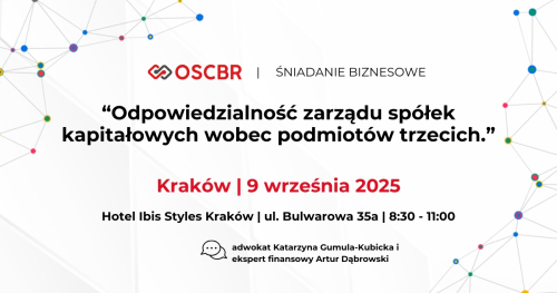 Śniadanie Biznesowe OSCBR - Kraków 9.09.2025