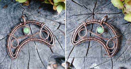Warsztaty tworzenia biżuterii wire wrapping - wisior Lunula