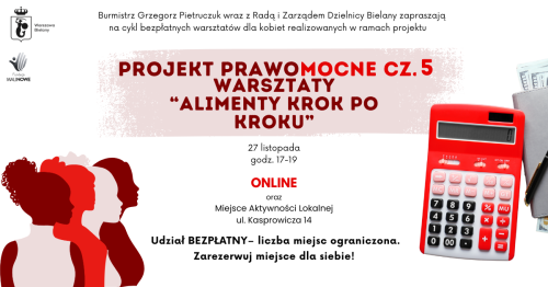Warsztaty online dla kobiet "Alimenty na dziecko krok po kroku". PrawoMocne cz.5