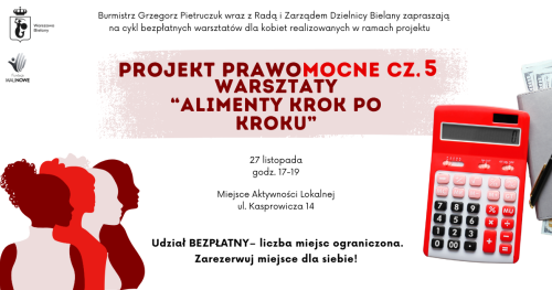 Warsztaty dla kobiet "Alimenty na dziecko krok po kroku". PrawoMocne cz.5
