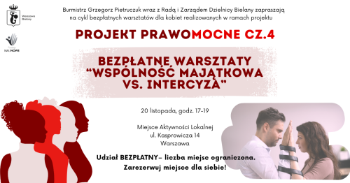 Warsztaty dla kobiet "Wspólność majątkowa vs.intercyza". PrawoMocne cz.4