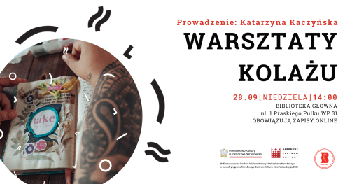 Warsztaty kolażu w Bibliotece w Wesołej