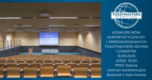 Konkurs mów humorystycznych i improwizowanych Toastmasters Gdynia