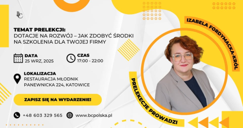 Spotkanie Networkingowe: Dotacje na rozwój - jak zdobyć środki na szkolenia dla Twojej firmy