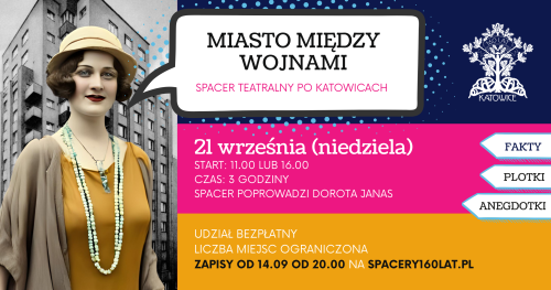 MIASTO MIĘDZY WOJNAMI - spacer teatralny po Katowicach
