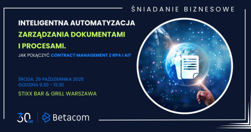 Inteligentna automatyzacja zarządzania dokumentami i procesami. Śniadanie biznesowe.