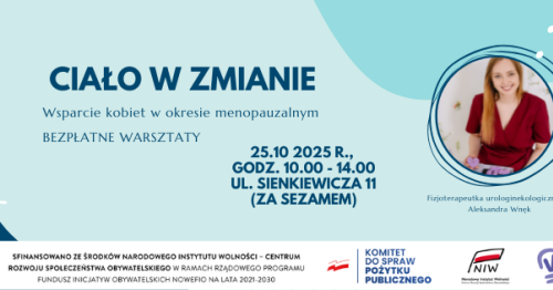 Ciało w zmianie - wsparcie kobiet w okresie menopauzalnym