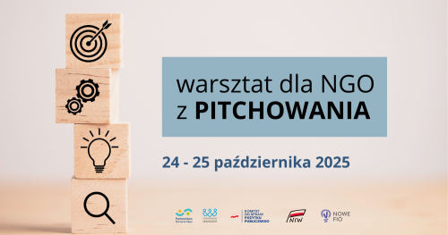 "Pitchowanie. Sztuka wystąpień publicznych" - bezpłatny warsztat dla NGO