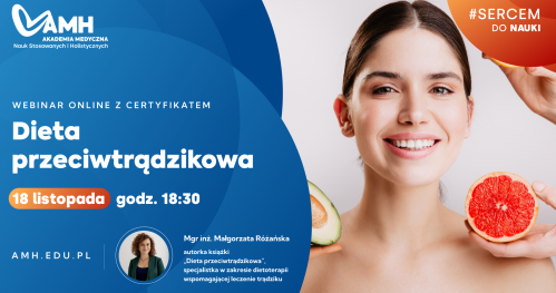 Webinar online z certyfikatem - Dieta przeciwtrądzikowa
