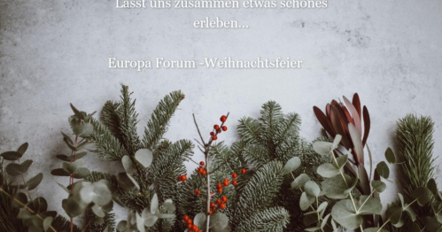 Zaproszenie na spotkanie świąteczne Europa Forum 2025 - Einladung zur EUROPA FORUM Weihnachtsfeier 2025