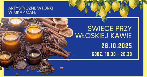 Świece przy włoskiej kawie