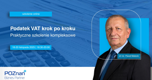 Podatek VAT krok po kroku - praktyczne szkolenie kompleksowe online