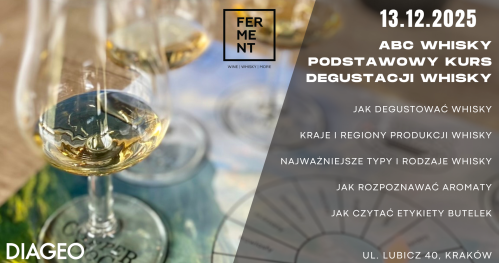 ABC WHISKY - PODSTAWOWY KURS DEGUSTACJI WHISKY (GRUDZIEŃ)