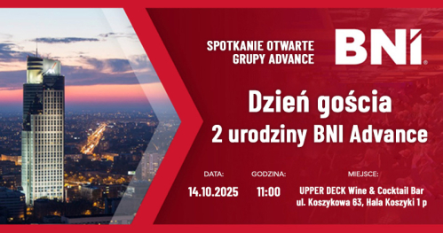 BNI Spotkanie Dzień Gościa 2 urodziny BNI Advance Robert 14.10.2025 rok.