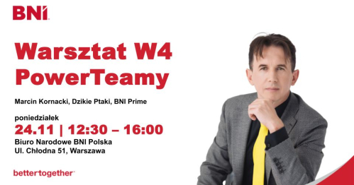 BNI Warszawa: Warsztat W4 - PowerTeamy, Marcin Kornacki, poniedziałek 24.11