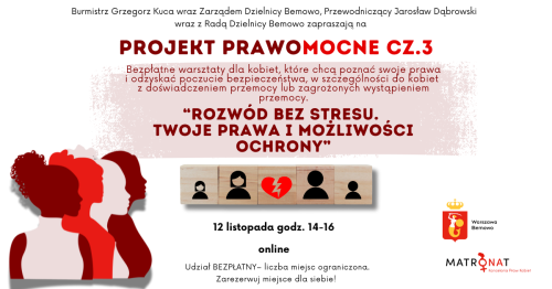 Warsztaty dla kobiet "Rozwód bez stresu. Twoje prawa i możliwości ochrony". PrawoMocne cz.3