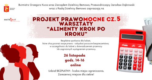 Warsztaty dla kobiet "Alimenty na dziecko krok po kroku". PrawoMocne cz.5