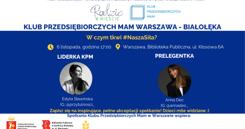Klub Przedsiębiorczych Mam Warszawa Białołęka - 06.11.2025
