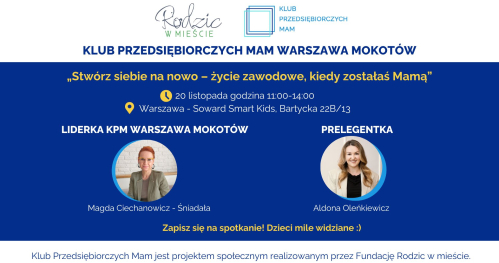 Klub Przedsiębiorczych Mam Warszawa Mokotów - 20.11.2025