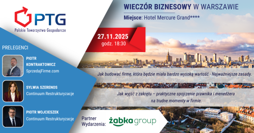 Kolacja Biznesowa Polskiego Towarzystwa Gospodarczego