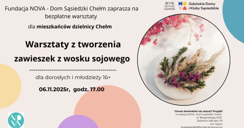 Warsztaty z tworzenia zawieszek z wosku sojowego