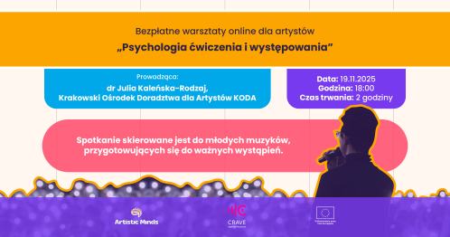 Psychologia ćwiczenia i występowania - bezpłatne warsztaty dla muzyków