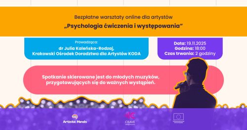 Psychologia ćwiczenia i występowania - bezpłatne warsztaty dla muzyków
