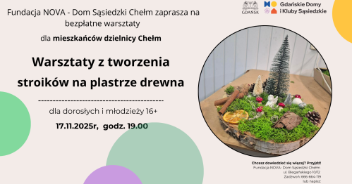 Warsztaty z tworzenia stroików na plastrze drewna