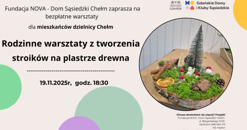 Rodzinne warsztaty z tworzenia stroików na plastrze drewna