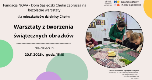 Warsztaty z tworzenia świątecznych obrazków - dzieci 7+