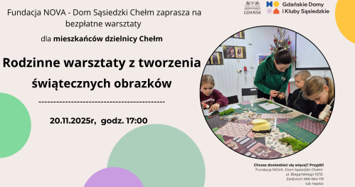 Rodzinne warsztaty z tworzenia świątecznych obrazków