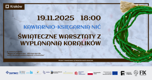 Świąteczne warsztaty kulturalno-integracyjne - Wyplatanie koralików 19.11.25