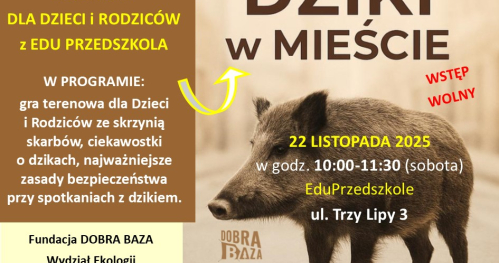 DZIKI w MIEŚCIE warsztaty w EduPrzedszkolu