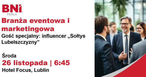 Spotkanie biznesowe BNI PERŁA dla branży eventowej i marketingowej
