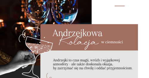 Andrzejkowa kolacja w ciemności przy blasku świec