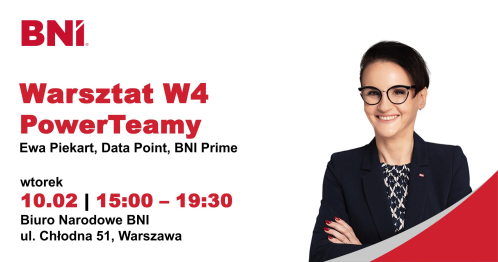 BNI Warszawa: Warsztat W4 - PowerTeamy, Ewa Piekart, (wtorek) 10.02