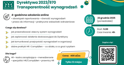 Dyrektywa 2023/970  Transparentność wynagrodzeń
