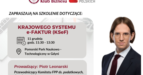 Krajowy System e-Faktur (KSeF), szkolenie Gdynia