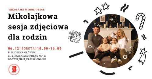 Mikołajkowa sesja zdjęciowa dla rodzin w Bibliotece w Wesołej