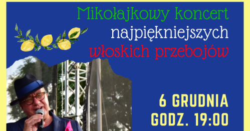 Mikołajkowy koncert najpiękniejszych włoskich przebojów - Andrea Lattari w MKAP Café!