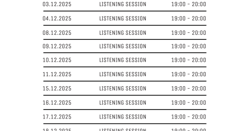 BLACK ROOM DECEMBER 2025