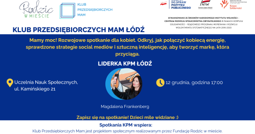Klub Przedsiębiorczych Mam - ŁÓDŹ - 12.12.2025
