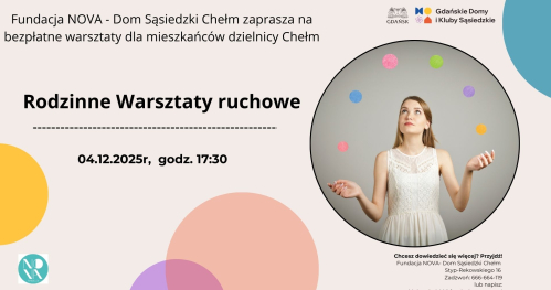 Rodzinne warsztaty ruchowe (1 opiekun + 1 dziecko)