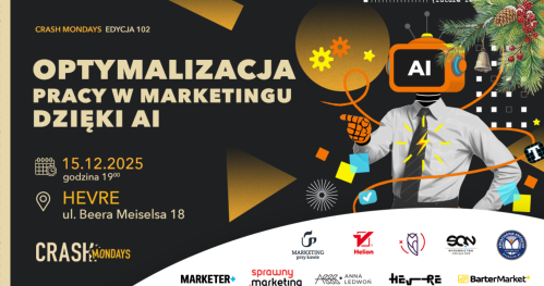 CRASH Mondays № 102: Optymalizacja pracy w marketingu dzięki AI 🤖 [KRAKÓW] 🧡