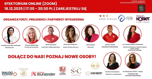 EFEKTORIUM ONLINE 18.12.25 | 17:30-20:30| SZKOLENIA PRO DLA TRENERÓW SPORTOWYCH | Wizerunek Trenera | Komunikacja transformująca | Trening Mentalny |