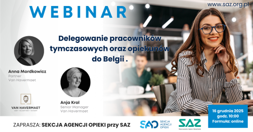 Delegowanie pracowników tymczasowych i opiekunów do Belgii