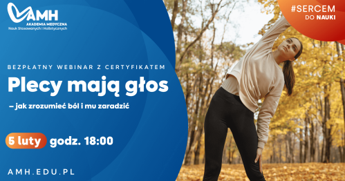 Webinar online z certyfikatem: Plecy mają głos - jak zrozumieć ból i mu zaradzić
