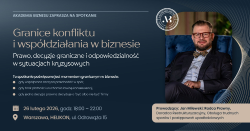Granice konfliktu i współdziałania w biznesie  Prawo, decyzje graniczne i odpowiedzialność w sytuacjach kryzysowych